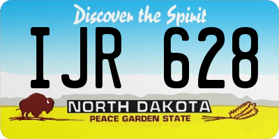 ND license plate IJR628