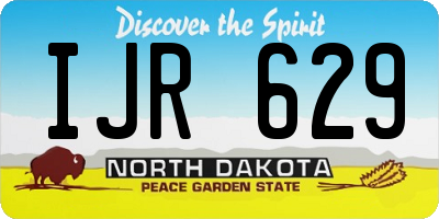 ND license plate IJR629