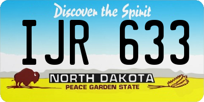 ND license plate IJR633