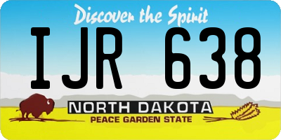 ND license plate IJR638