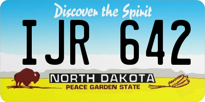 ND license plate IJR642