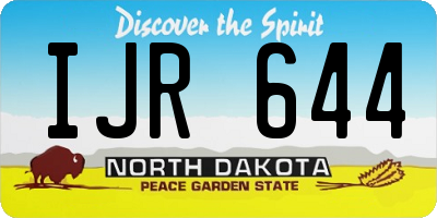 ND license plate IJR644