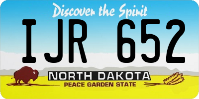 ND license plate IJR652
