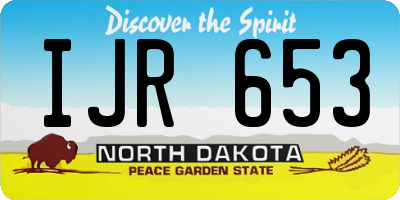 ND license plate IJR653