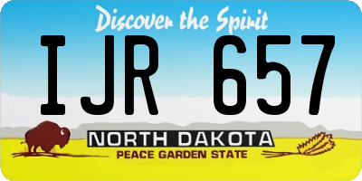 ND license plate IJR657