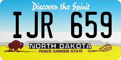 ND license plate IJR659
