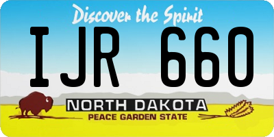 ND license plate IJR660