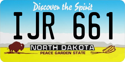 ND license plate IJR661
