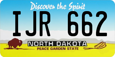 ND license plate IJR662