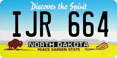 ND license plate IJR664