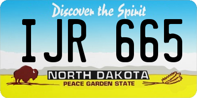 ND license plate IJR665
