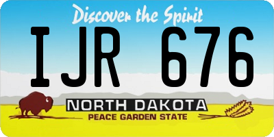 ND license plate IJR676