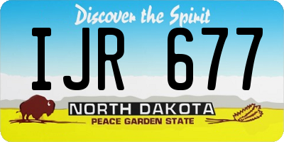 ND license plate IJR677