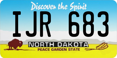 ND license plate IJR683