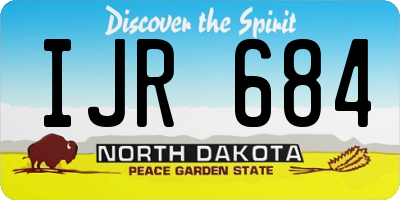 ND license plate IJR684