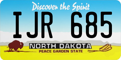ND license plate IJR685