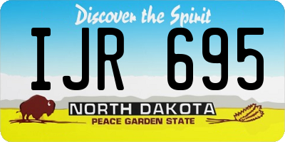 ND license plate IJR695
