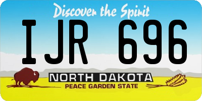 ND license plate IJR696