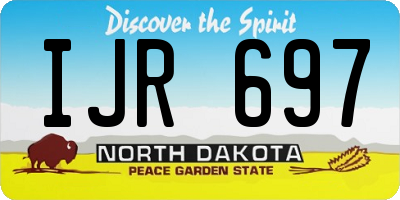 ND license plate IJR697