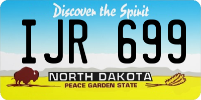 ND license plate IJR699