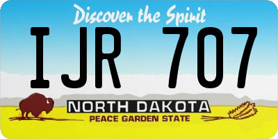 ND license plate IJR707
