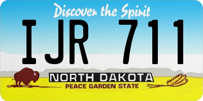 ND license plate IJR711