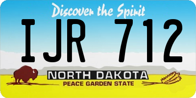 ND license plate IJR712