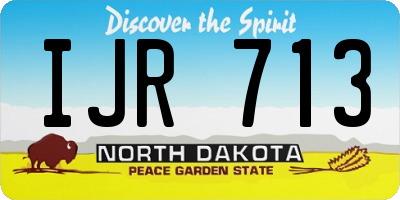 ND license plate IJR713