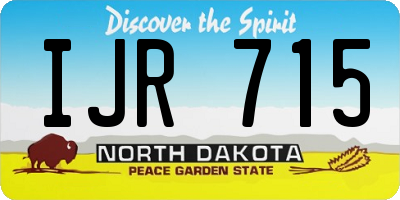 ND license plate IJR715