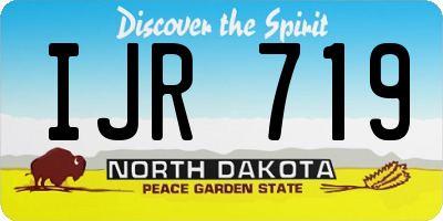 ND license plate IJR719