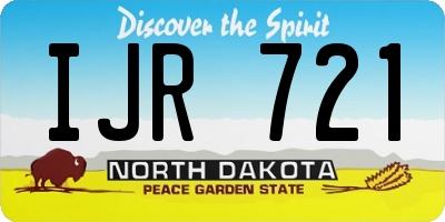 ND license plate IJR721