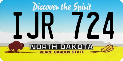 ND license plate IJR724