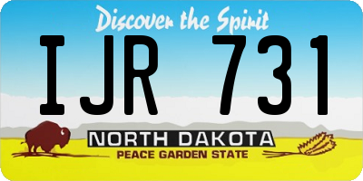 ND license plate IJR731