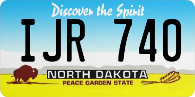 ND license plate IJR740