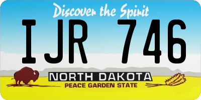 ND license plate IJR746