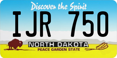 ND license plate IJR750