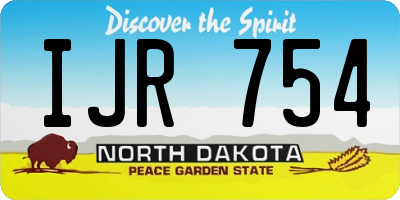 ND license plate IJR754
