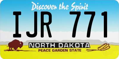 ND license plate IJR771