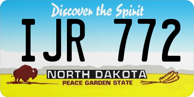 ND license plate IJR772