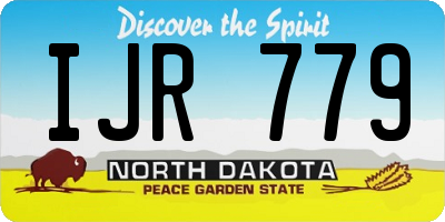 ND license plate IJR779