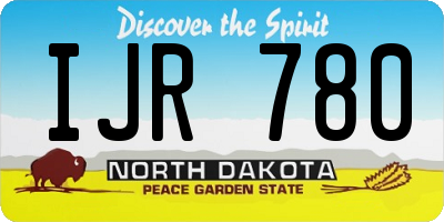 ND license plate IJR780