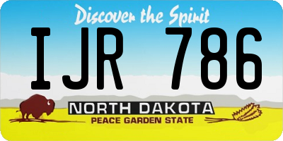 ND license plate IJR786