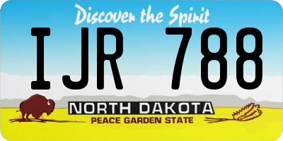 ND license plate IJR788