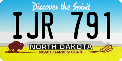 ND license plate IJR791
