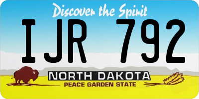 ND license plate IJR792
