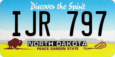 ND license plate IJR797