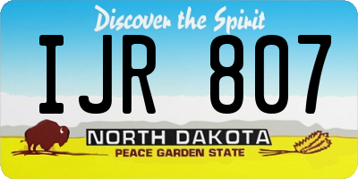 ND license plate IJR807