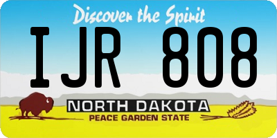 ND license plate IJR808