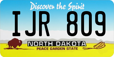 ND license plate IJR809