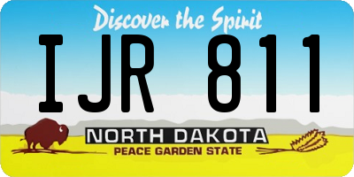 ND license plate IJR811